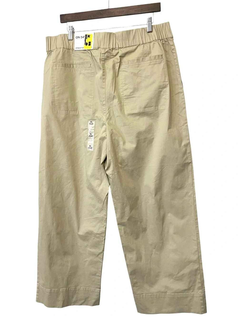 On 34th Core Chino Pant, Straight Leg with Pockets, Color Tan , Size XL - Picture 4 of 13